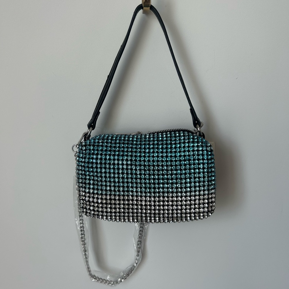Madison West Ombré Blue Rhinestone Bag
